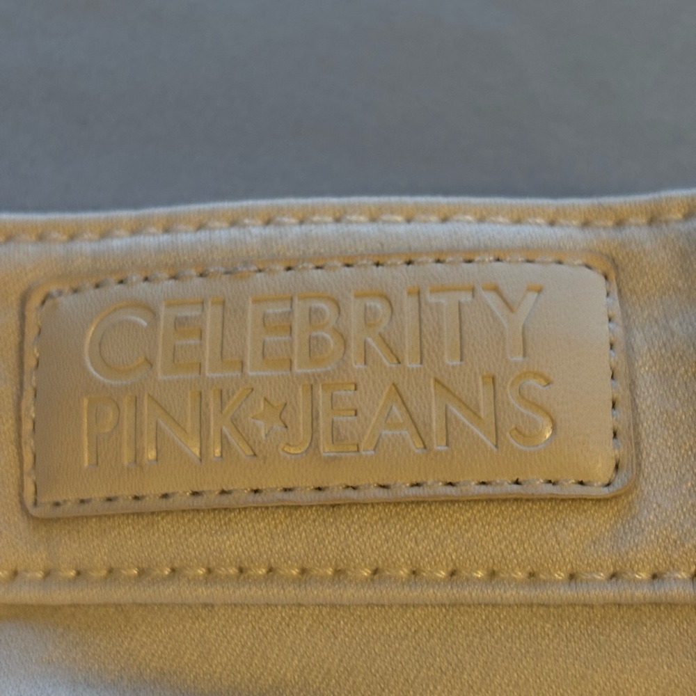 Celebrity Pink White Denim Shorts Stretch Mid Rise Size 7‎ - Picture 5 of 8